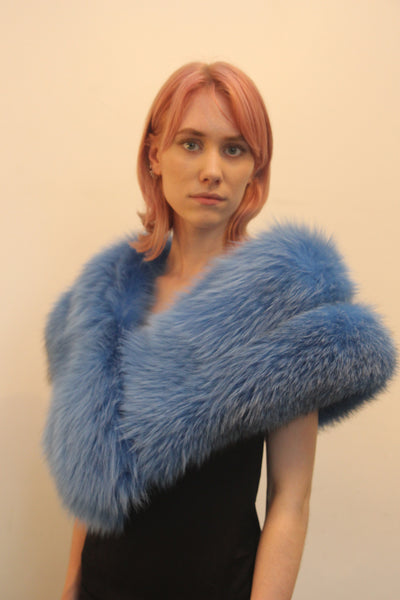 Powder Blue Shadow Fox Collar
