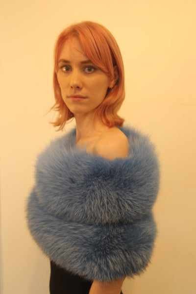 Powder Blue Shadow Fox Collar