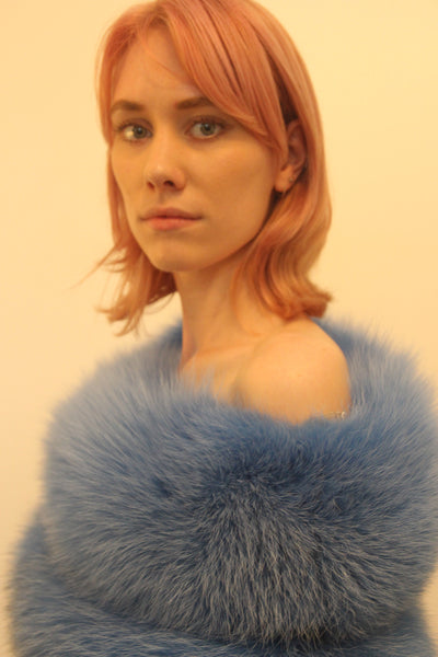 Powder Blue Shadow Fox Collar