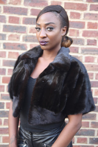 Dark Brown Mink Short Jacket