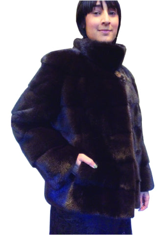 Horizontal Mink Jacket